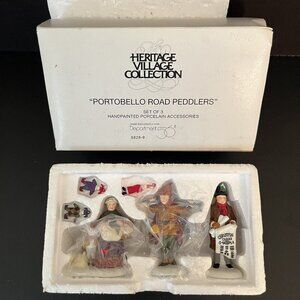 Dept 56 Heritage Village Collection Portobello Road Peddlers Figurines # 5828-9